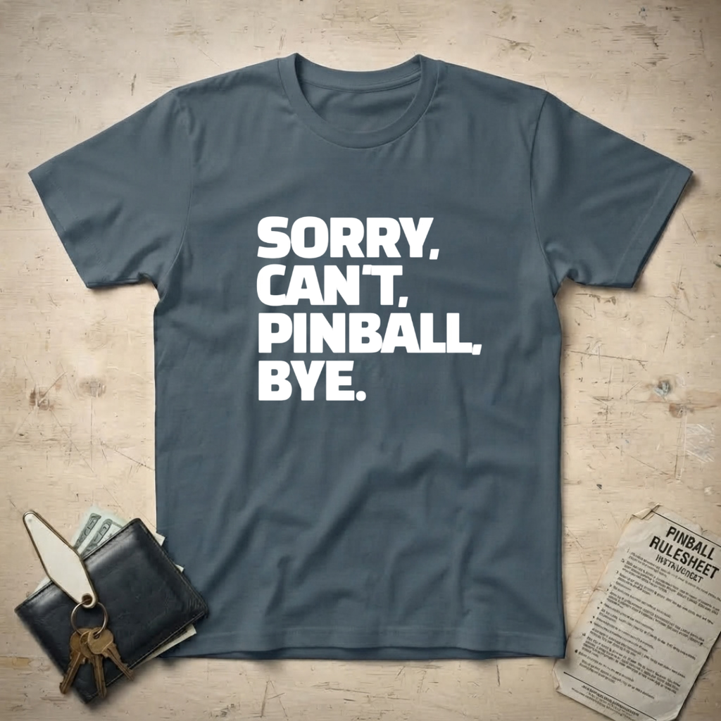 Sorry Can't Pinball T-Shirt