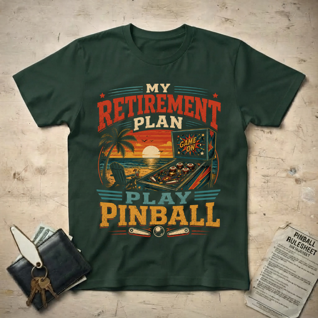 Retirement Play Pinball T-Shirt