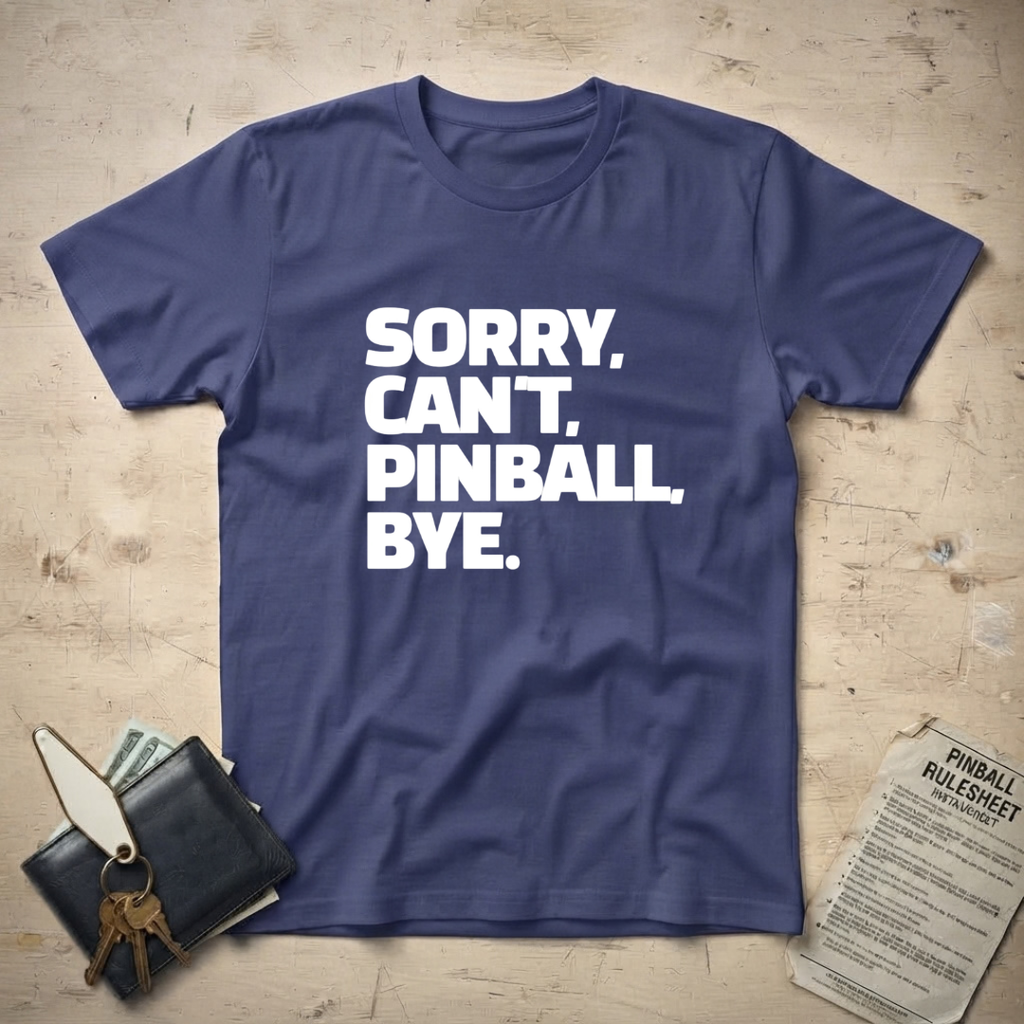 Sorry Can't Pinball T-Shirt