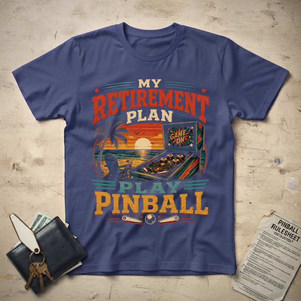 Retirement Play Pinball T-Shirt