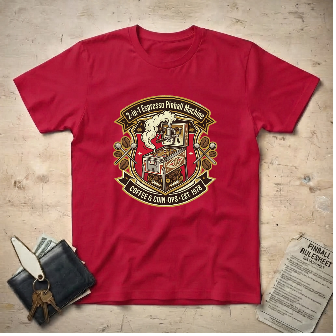 2 in 1 Espresso Pinball T-Shirt