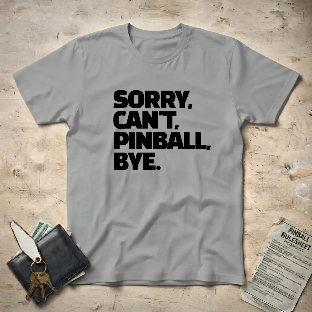 Sorry Can't Pinball T-Shirt