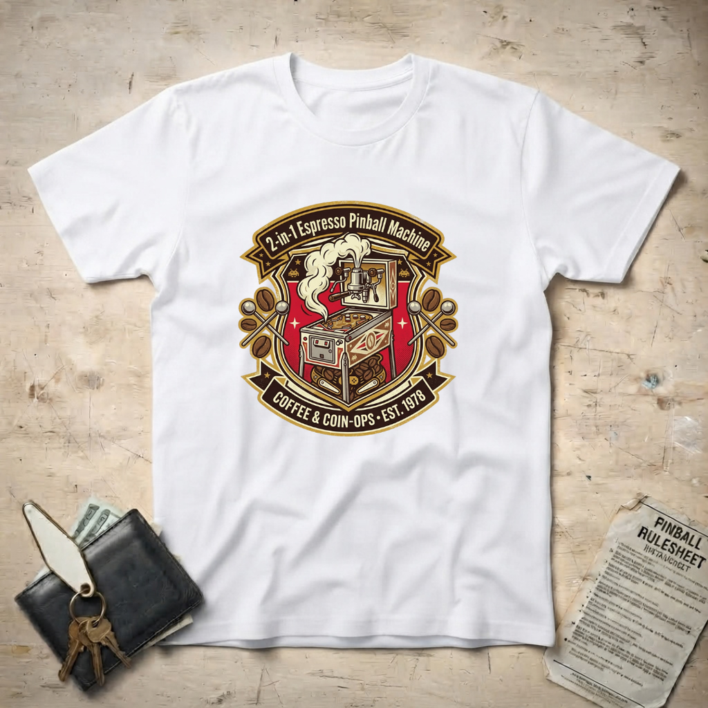 2 in 1 Espresso Pinball T-Shirt